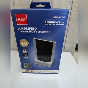 RCA Amplified Indoor HDTV Antenna - Black and Silver